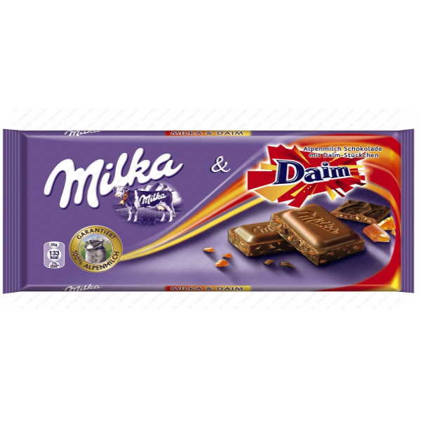 MILKA DAIM PIECES  100GR*22TEM