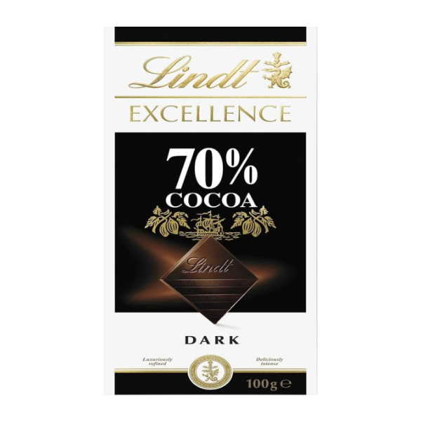 LINDT ΜΑΥΡΗ ΣΟΚ. 70% ΚΑΚΑΟ 20Τ  100ΓΡ