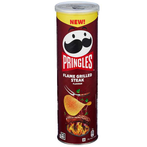 PRINGLES FLAME GRILLED STEAK 165G*19T