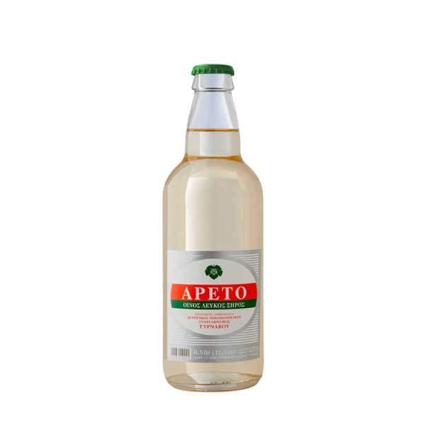 ΤΥΡΝΑΒΟΥ ΑΡΕΤΟ ΓΥΑΛΙΝΟ ΛΕΥΚΟ ΞΗΡΟ 500ML*20Τ