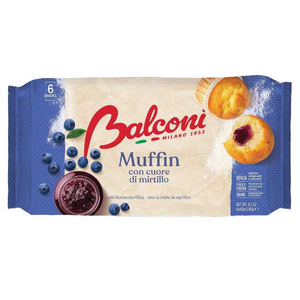 BALCONI MUFFIN ΜΕ ΜΥΡΤΙΛΑ 6Τ*40ΓΡ / 12Τ