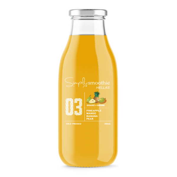 SIMPLY SMOOTHIE Ν.3 ΑΝΑΝΑ-ΜΑΝΓΚΟ-ΜΠΑΝ-ΑΧΛΑΔΙ 250ML*6ΤΕΜ