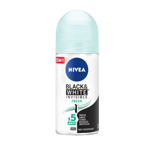 NIVEA ROLL-ON BLACK&WHITE   50ML*24Τ