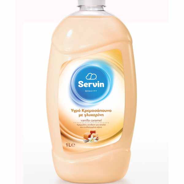 SERVIN ΚΡΕΜ/ΝΟ ΓΛΥΚΕΡ.ΒΑΝΙΛ-ΚΑΡΑΜ.1L*12Τ