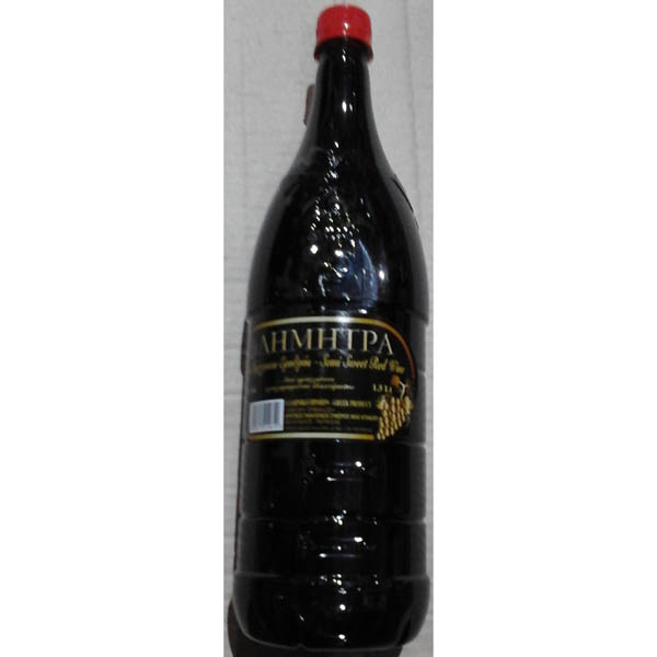 ΔΗΜΗΤΡΑ ΚΡΑΣΙ ΗΜΙΓΛΥΚΟΣ ΕΡΥΘΡ. 1,5L*6TEM