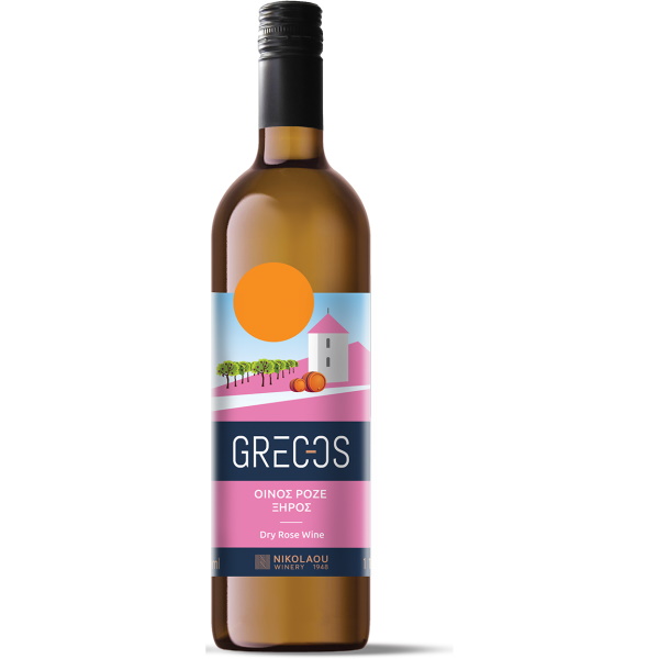 ΚΡΑΣΙ ΝΙΚΟΛΑΟΥ GRECOS ΡΟΖΕ ΞΗΡΟΣ 750ML*12TEM