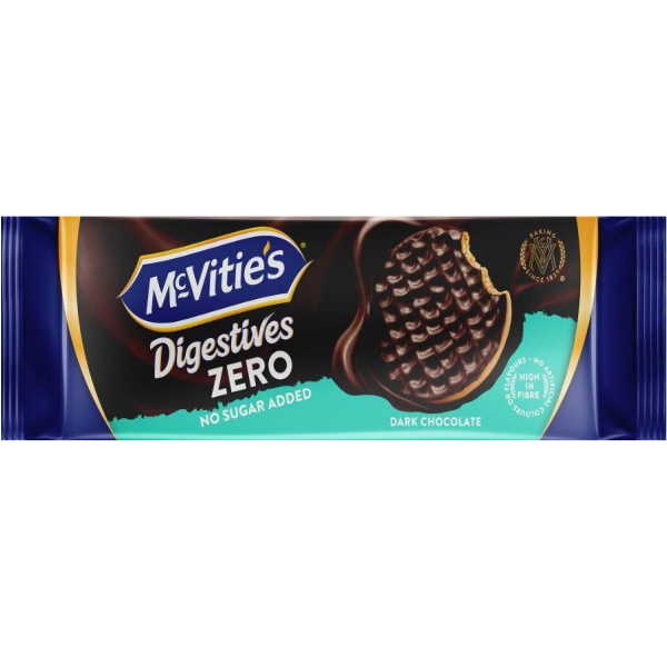 ΜΠΙΣΚΟΤΑ DIGESTIVES ZERO ΣΟΚΟΛΑΤΑ  ΣΚΑΦΑΚΙ 150ΓΡ *12Τ MCVITIES