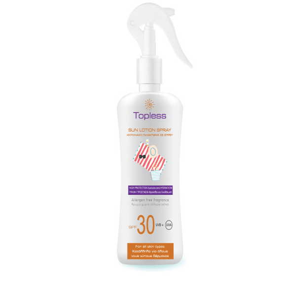 TOPLESS SPRAY ΣΩΜΑ  SPF30 200ML*21Τ ΑΝΤΙΗΛΙΑΚΟ