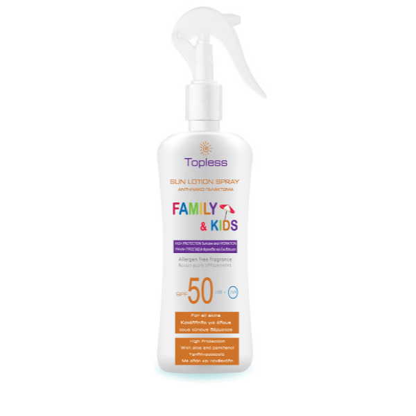 TOPLESS SPRAY FAMILY&KIDS SPF50 200ML*21Τ ΑΝΤΙΗΛΙΑΚΟ