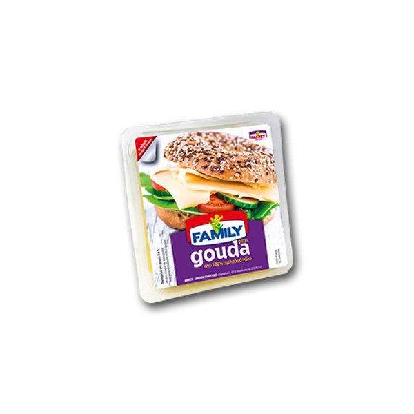 FAMILY GOUDA ΦΕΤΕΣ ΜΕ ΑΓΕΛΑΔΙΝΟ ΓΑΛΑ 170ΓΡ*12Τ