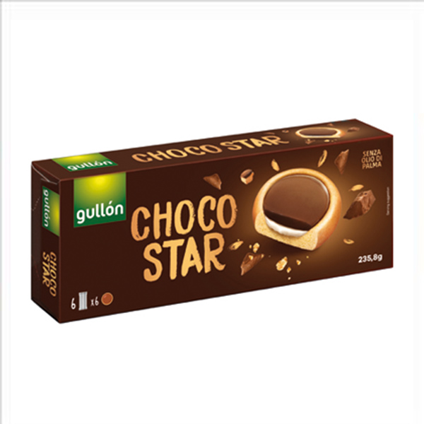 ΜΠΙΣΚ.GULLON CHOCO STAR 235GR*16TEM