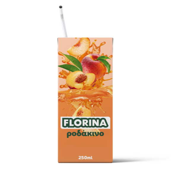 FLORINA ΧΥΜΟΣ  ΡΟΔΑΚΙΝΟ 250ML*18Τ