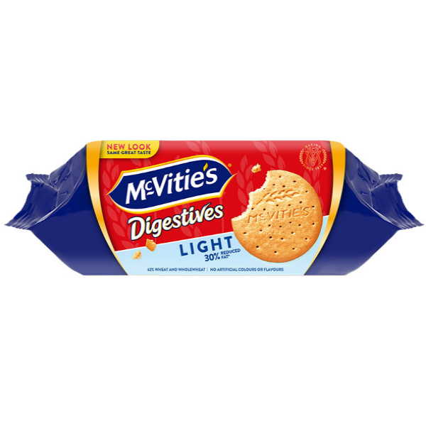ΜΠΙΣΚΟΤΑ DIGESTIVES LIGHT-30% REDUSED FAT  250ΓΡ*24Τ MCVITIES