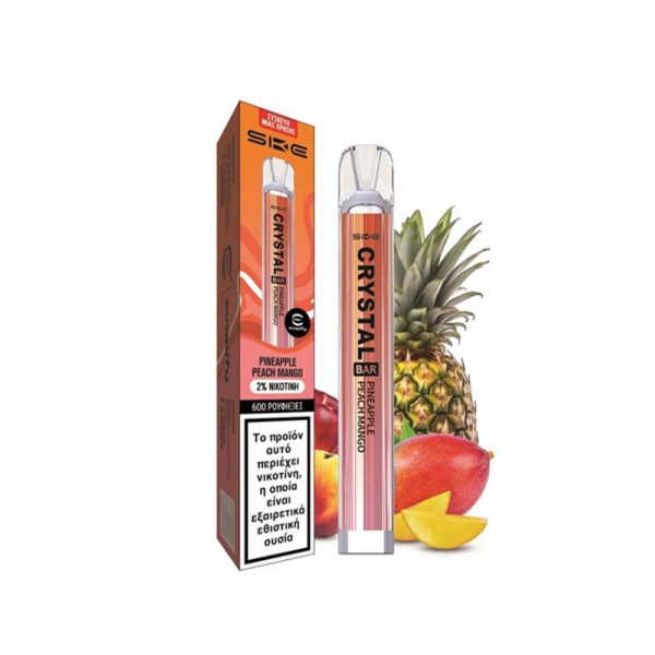 CRYSTAL PINEAPPLE-PEACH-MANGO 2% - 600 PUFFS*10Τ