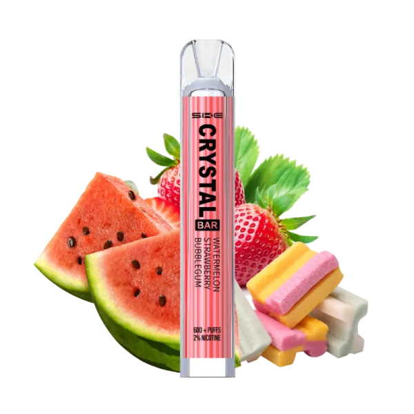 CRYSTAL WAT.MELON-STRAW-BUBBLEGUM 0% - 600 PUFFS*10Τ
