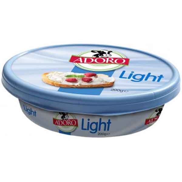 ADORO ΤΥΡΙ ΚΡΕΜΑ LIGHT 200GR*8TEM (Σ1)