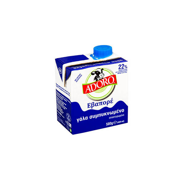ADORO ΓΑΛΑ ΕΒΑΠΟΡΕ 500ML*12Τ (Κ0)