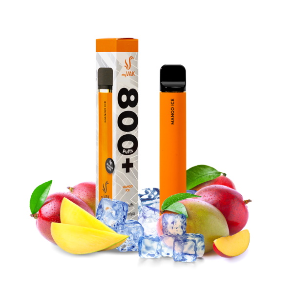 MY VAK ΗΛ.ΤΣΙΓΑΡΟ 1200 MANGO ICE ΧΩΡΙΣ ΝΙΚΟΤΙΝΗ 10Τ