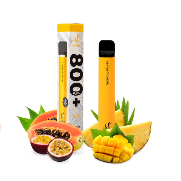 MY VAK ΗΛ.ΤΣΙΓΑΡΟ 1200 TROPICAL FRUITS ΧΩΡΙΣ ΝΙΚΟΤΙΝΗ 10Τ