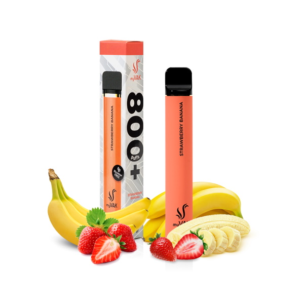 MY VAK ΗΛ.ΤΣΙΓΑΡΟ 1200 STRAW-BANANA ΧΩΡΙΣ ΝΙΚΟΤΙΝΗ 10Τ