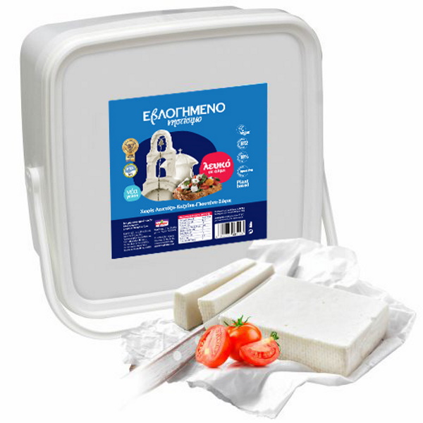 ΕΒΛΟΓΗΜΕΝΟ ΤΥΡΙ ΝΗΣΤΙΣΙΜΟ ΛΕΥΚΟ ΔΟΧΕΙΟ 4KG