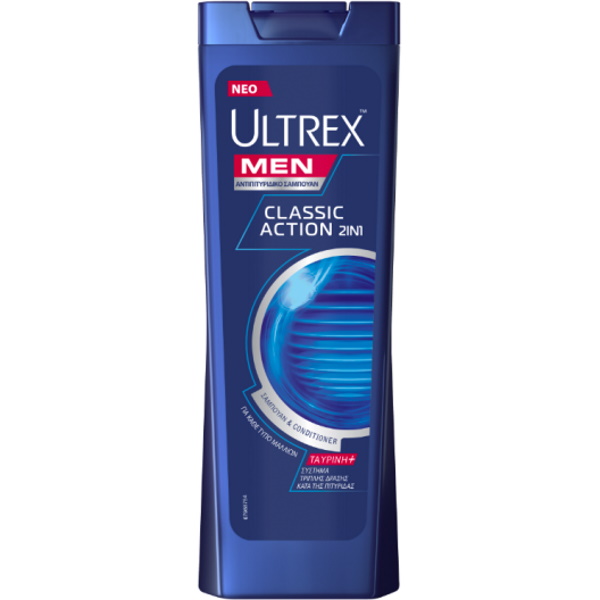 ΣΑΜΠΟΥΑΝ+CONDITIONER ULTREX MEN CLASSIC 360ML*12T