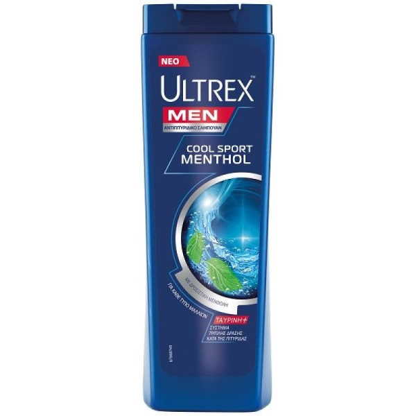 ΣΑΜΠΟΥΑΝ ULTREX COOL SPORT MENTHOL 360ML *6T