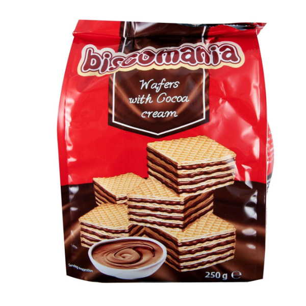 BISCOMANIA ΓΚΟΦΡΕΤΕΣ ΚΡ. ΚΑΚΑΟ 12*250GR
