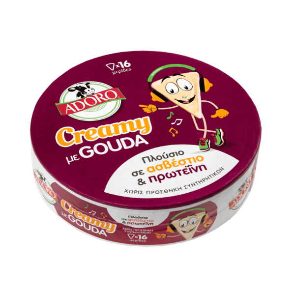ADORO ΤΡΙΓΩΝΑΚΙΑ CREAMY GOUDA 125ΓΡ*12Τ(Κ3)