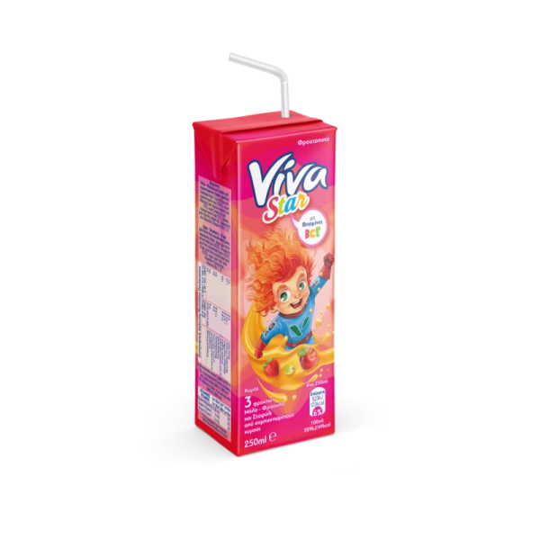 ΧΥΜΟΣ VIVA ΦΡΟΥΤΟΠΟΤΟ ΠΑΙΔΙΚΟΣ ΚΟΡΙΤΣΙ 250ML*27TEM(ΚΟΚΚΙΝΟ)