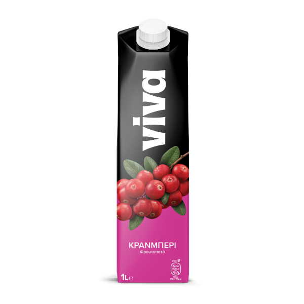 ΧΥΜΟΣ  VIVA CRANBERRY ΦΡ. 1L*12TEM