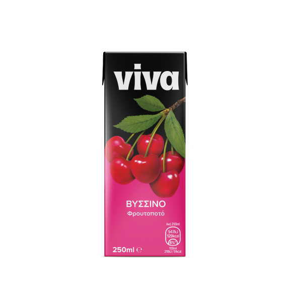 ΧΥΜΟΣ VIVA ΦΡΟΥΤΟΠΟΤΟ ΒΥΣΣΙΝΟ 250ML*27Τ