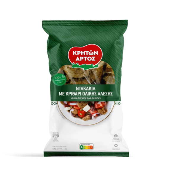 ΚΡΗΤΩΝ ΝΤΑΚΑΚΙΑ ΜΕ ΚΡΙΘΑΡ. ΟΛΙΚΗΣ 400ΓΡ*18Τ