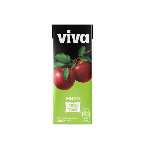 ΧΥΜΟΣ VIVA 100% ΦΥΣ.ΜΗΛΟ 250ML*27ΤΕΜ