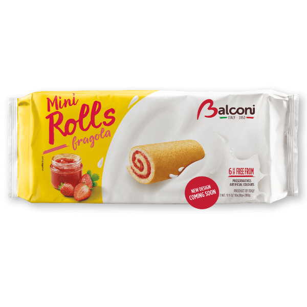 BALCONI ΚΕΙΚ MINI ROLLS ΜΕ ΦΡΑΟΥΛΑ 180ΓΡ*20Τ (DIS 6T)