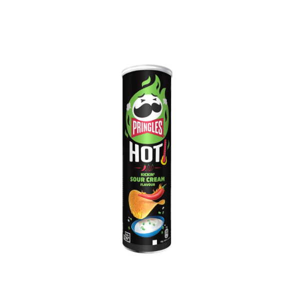 PRINGLES HOT KICKING SOUR CREAM 160GR*19TEM