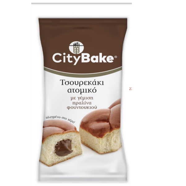 ΤΣΟΥΡΕΚΑΚΙ ΑΤΟΜΙΚΟ ΠΡΑΛΙΝΑ 100ΓΡ *20Τ CITY BAKE