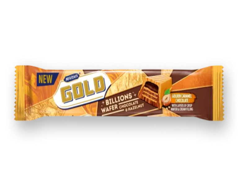 ΣΟΚΟΛΑΤΑ GOLD BILLIONS HAZELNUT WAFER BAR 39,5g McVities 24T