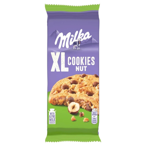 MILKA ΜΠΙΣΚ. XL NUT COOKIES 184GR*10Τ