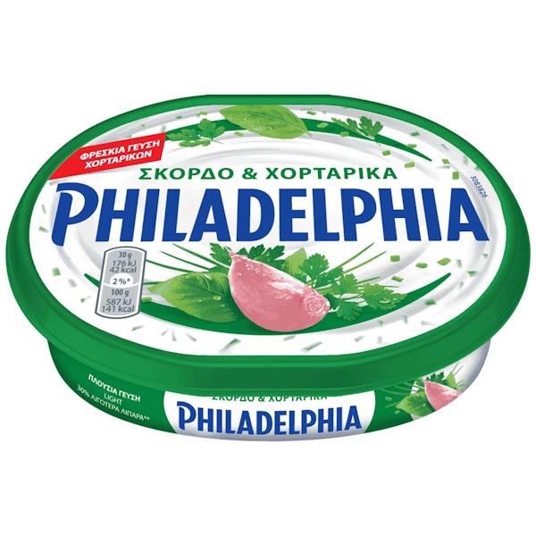 ΤΥΡΙ PHILADELPHIA ΣΚΟΡΔΟ&ΧΟΡΤΑΡΙΚΑ 200ΓΡ*10ΤΕΜ
