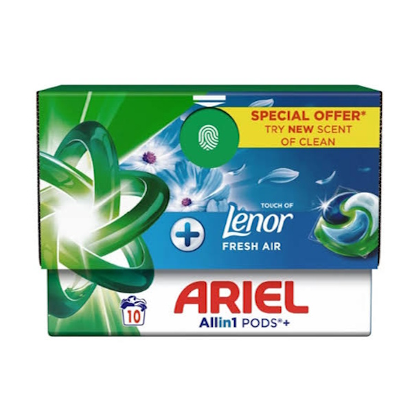 ARIEL 10tads PODS ΠΛΥΝΤΗΡΙΟΥ 4Τ/ΚΙΒ 4in1 LENOR ΚΟΥΤΙ