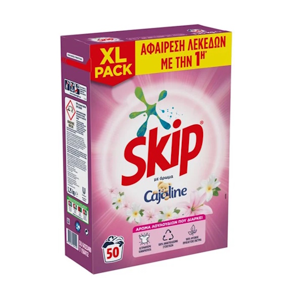 SKIP ΣΚΟΝΗ ΠΛΥΝΤΗΡΙΟΥ CAJOLINE 50ΜΕΖ * 3,250 KG ΡΟΖ