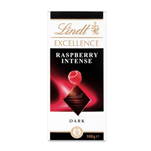 LINDT EXCELLENCE ΣΟΚ RASPBERRY ΥΓΕΙΑΣ  20Τ  100ΓΡ