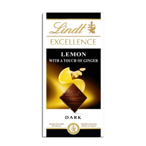 LINDT EXCELLENCE ΣΟΚ ΛΕΜΟΝΙ & ΤΖΙΝΤΖΕΡ  20Τ  100ΓΡ
